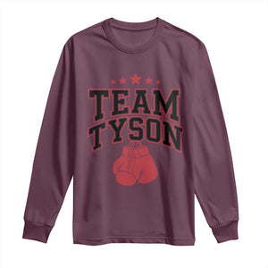 Team Tyson Long Sleeve Shirt Family Personalized Name Retro Red TS02 Maroon Print Your Wear