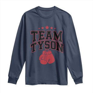 Team Tyson Long Sleeve Shirt Family Personalized Name Retro Red TS02 Navy Print Your Wear