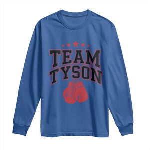 Team Tyson Long Sleeve Shirt Family Personalized Name Retro Red TS02 Royal Blue Print Your Wear