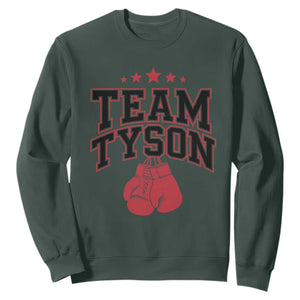Team Tyson Sweatshirt Family Personalized Name Retro Red TS02 Dark Forest Green Print Your Wear