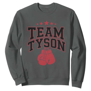 Team Tyson Sweatshirt Family Personalized Name Retro Red TS02 Dark Heather Print Your Wear