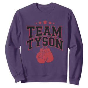 Team Tyson Sweatshirt Family Personalized Name Retro Red TS02 Purple Print Your Wear