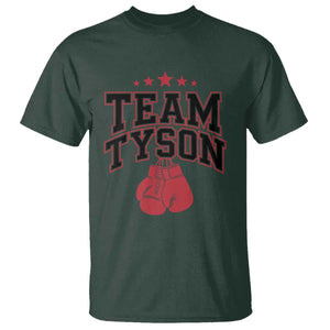 Team Tyson T Shirt Family Personalized Name Retro Red TS02 Dark Forest Green Print Your Wear