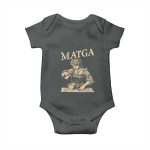 MATGA Make Aqua Tofana Great Again Baby Onesie Funny Feminist Retro Vintage TS02 Dark Heather Print Your Wear