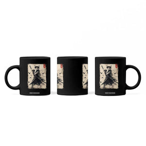 Samurai Cat Graphic Coffee Mug Warrior Vintage Japanese Art Anime TS02 Print Your Wear