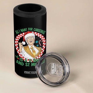 Funny Christmas Wish Billy Meme 4 in 1 Can Cooler Tumbler A 8 Ball and 2 Million Dollars Baby Uncle Santa Hat TS02 Print Your Wear
