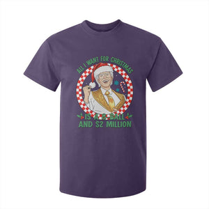Funny Christmas Wish Billy Meme T Shirt For Kid A 8 Ball and 2 Million Dollars Baby Uncle Santa Hat TS02 Purple Print Your Wear