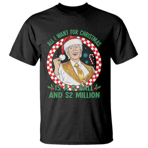 Funny Christmas Wish Billy Meme T Shirt A 8 Ball and 2 Million Dollars Baby Uncle Santa Hat TS02 Black Print Your Wear