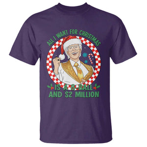 Funny Christmas Wish Billy Meme T Shirt A 8 Ball and 2 Million Dollars Baby Uncle Santa Hat TS02 Purple Print Your Wear