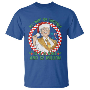 Funny Christmas Wish Billy Meme T Shirt A 8 Ball and 2 Million Dollars Baby Uncle Santa Hat TS02 Royal Blue Print Your Wear