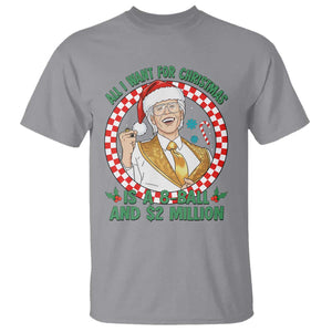 Funny Christmas Wish Billy Meme T Shirt A 8 Ball and 2 Million Dollars Baby Uncle Santa Hat TS02 Sport Gray Print Your Wear