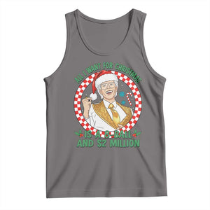Funny Christmas Wish Billy Meme Tank Top A 8 Ball and 2 Million Dollars Baby Uncle Santa Hat TS02 Deep Heather Print Your Wear