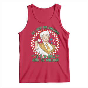 Funny Christmas Wish Billy Meme Tank Top A 8 Ball and 2 Million Dollars Baby Uncle Santa Hat TS02 Red Print Your Wear