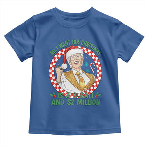 Funny Christmas Wish Billy Meme Toddler T Shirt A 8 Ball and 2 Million Dollars Baby Uncle Santa Hat TS02 Royal Blue Print Your Wear