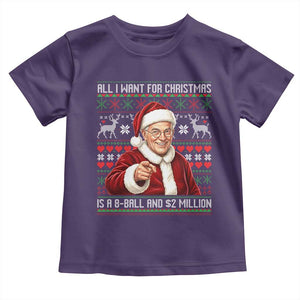 Funny Christmas Wish Billy Meme Toddler T Shirt A 8 Ball and 2 Million Dollars Baby Uncle Cosplay Santa TS02 Purple Print Your Wear