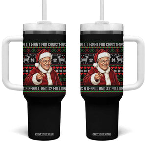 Funny Christmas Wish Billy Meme Tumbler With Handle A 8 Ball and 2 Million Dollars Baby Uncle Cosplay Santa TS02 One Size: 40 oz Black Print Your Wear
