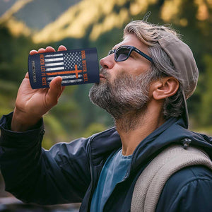 Good Better Best American Flag 4 in 1 Can Cooler Tumbler Inspirational Motivational Christian Faith Cross TS02 Print Your Wear