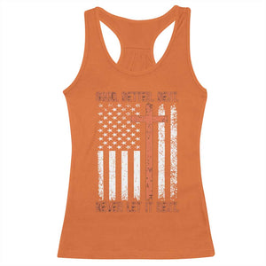 Good Better Best American Flag Racerback Tank Top Inspirational Motivational Christian Faith Cross TS02 Orange Print Your Wear