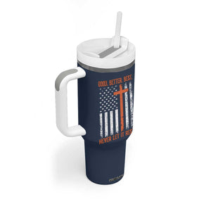 Good Better Best American Flag Tumbler With Handle Inspirational Motivational Christian Faith Cross TS02 Print Your Wear