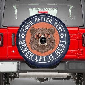 Good Better Best Retro Badge Spare Tire Cover Motivational CFB Never Let It Rest TS02 Navy Print Your Wear