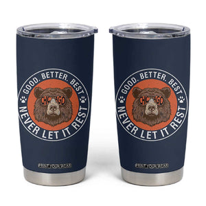 Good Better Best Retro Badge Tumbler Cup Motivational CFB Never Let It Rest TS02 Navy Print Your Wear