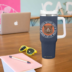 Good Better Best Retro Badge Tumbler With Handle Motivational CFB Never Let It Rest TS02 Print Your Wear