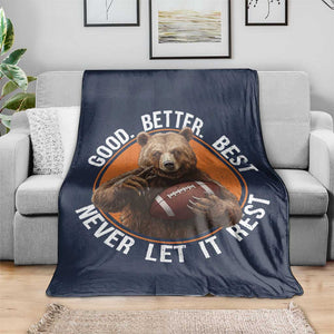 Good Better Best Retro Throw Blanket Motivational CFB Never Let It Rest TS02 Print Your Wear