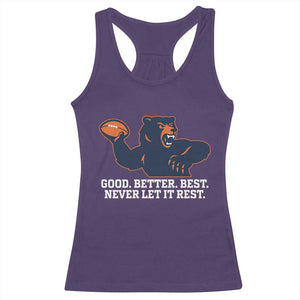 Good Better Best Motivational CFB Racerback Tank Top Never Let It Rest TS02 Purple Print Your Wear