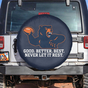 Good Better Best Motivational CFB Spare Tire Cover Never Let It Rest TS02 No hole Navy Print Your Wear