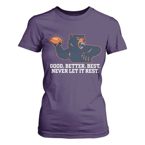 Good Better Best Motivational CFB T Shirt For Women Never Let It Rest TS02 Purple Print Your Wear