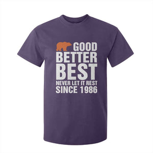 Good Better Best Since 1986 T Shirt For Kid Never Let It Rest Motivational CFB TS02 Purple Print Your Wear