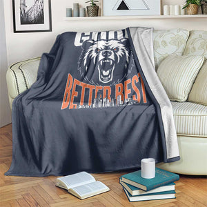 Good Better Best Graphic Throw Blanket Motivational Sports Fan Chicago Skyline TS02 Print Your Wear