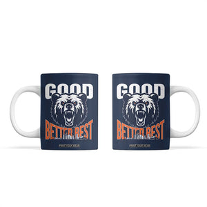 Good Better Best Graphic Coffee Mug Motivational Sports Fan Chicago Skyline TS02 Navy Print Your Wear