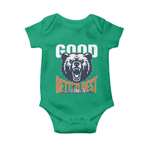 Good Better Best Graphic Baby Onesie Motivational Sports Fan Chicago Skyline TS02 Irish Green Print Your Wear