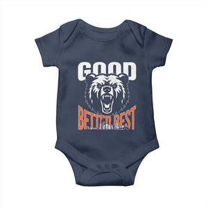 Good Better Best Graphic Baby Onesie Motivational Sports Fan Chicago Skyline TS02 Navy Print Your Wear