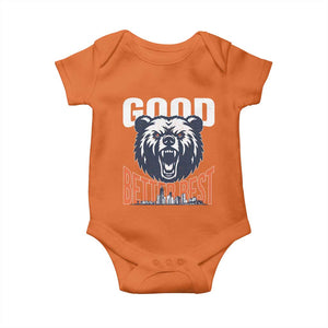 Good Better Best Graphic Baby Onesie Motivational Sports Fan Chicago Skyline TS02 Orange Print Your Wear