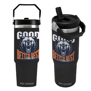 Good Better Best Graphic Flip Straw Tumbler Motivational Sports Fan Chicago Skyline TS02 One Size: 30 oz Black Print Your Wear