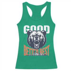 Good Better Best Graphic Racerback Tank Top Motivational Sports Fan Chicago Skyline TS02 Irish Green Print Your Wear
