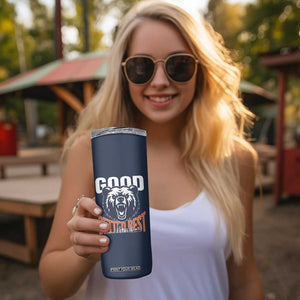 Good Better Best Graphic Skinny Tumbler Motivational Sports Fan Chicago Skyline TS02 Print Your Wear