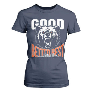 Good Better Best Graphic T Shirt For Women Motivational Sports Fan Chicago Skyline TS02 Navy Print Your Wear