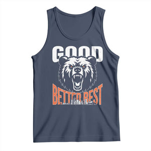 Good Better Best Graphic Tank Top Motivational Sports Fan Chicago Skyline TS02 Navy Print Your Wear