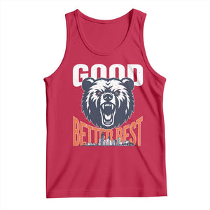 Good Better Best Graphic Tank Top Motivational Sports Fan Chicago Skyline TS02 Red Print Your Wear