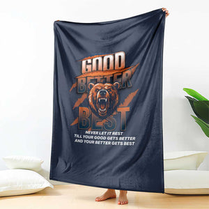 Good Better Best Motivational Fierce Graphic Throw Blanket TS02 Print Your Wear