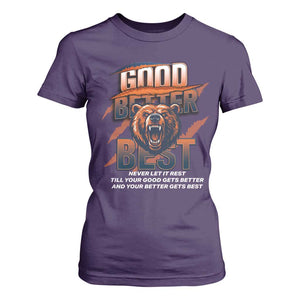 Good Better Best Motivational Fierce Graphic T Shirt For Women TS02 Purple Print Your Wear