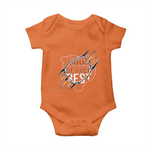 Good Better Best Graphic Baby Onesie Motivational Football Fans TS02 Orange Print Your Wear