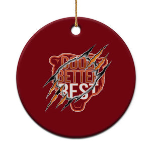 Good Better Best Graphic Ceramic Ornament Motivational Football Fans TS02 1pc Red Print Your Wear