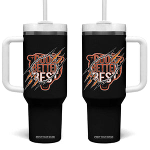Good Better Best Graphic Tumbler With Handle Motivational Football Fans TS02 One Size: 40 oz Black Print Your Wear