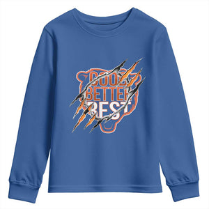 Good Better Best Graphic Youth Sweatshirt Motivational Football Fans TS02 Royal Blue Print Your Wear