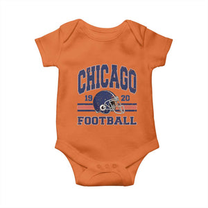 Chicago Football Lover Baby Onesie Windy City Pride Sports Fan TS02 Orange Print Your Wear