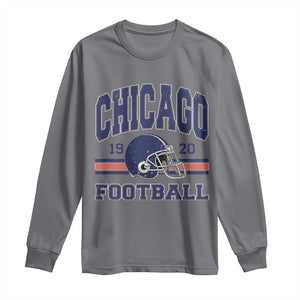 Chicago Football Lover Long Sleeve Shirt Windy City Pride Sports Fan TS02 Charcoal Print Your Wear